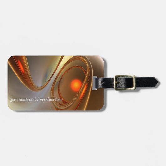 Abstract trendy en elegant 3d design bagagelabel (Voorkant horizontaal)