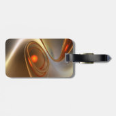 Abstract trendy en elegant 3d design bagagelabel (Achterkant horizontaal)