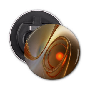 Abstract trendy en elegant 3d design button flesopener