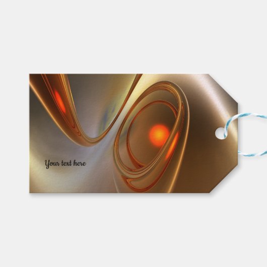Abstract trendy en elegant 3d design cadeaulabel (Voorkant (Horizontaal))