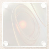 Abstract trendy en elegant 3d design glazen onderzetter (Achterkant)