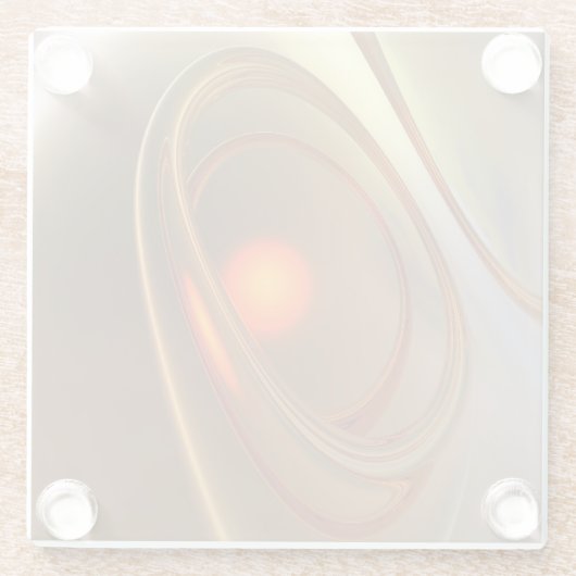 Abstract trendy en elegant 3d design glazen onderzetter (Achterkant)