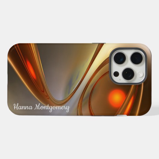Abstract trendy en elegant 3d design iPhone hoesje (Achterkant horizontaal)