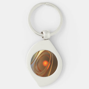 Abstract trendy en elegant 3d design sleutelhanger