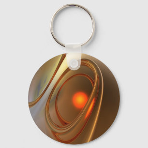 Abstract trendy en elegant 3d design sleutelhanger
