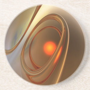 Abstract trendy en elegant 3d design zandsteen onderzetter