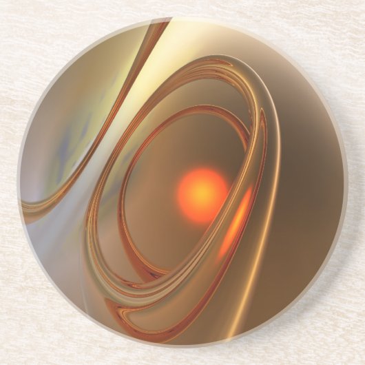 Abstract trendy en elegant 3d design zandsteen onderzetter (Voorkant)