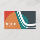 Abstract trendy line art design visitekaartje (Voorkant)