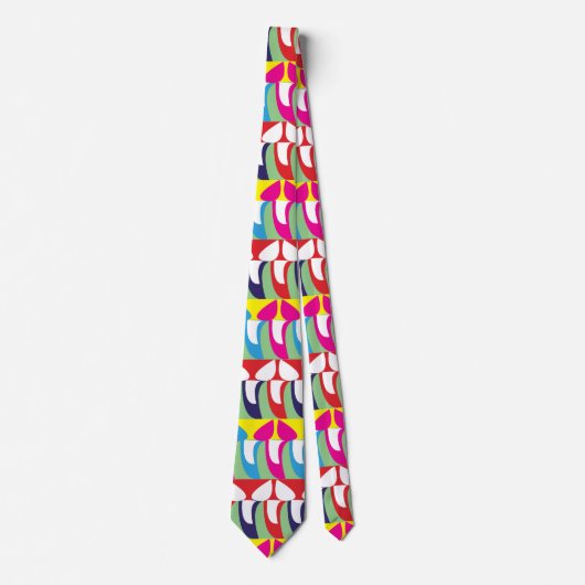 Abstract Trendy Modern Colorful Pattern Stropdas (Voorkant)