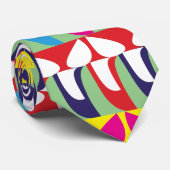 Abstract Trendy Modern Colorful Pattern Stropdas (Opgerold)