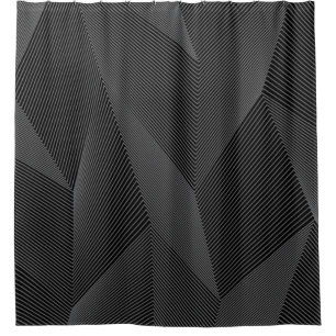 Abstract, trendy, modern, eenvoudig lijnpatroon douchegordijn