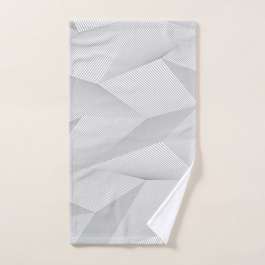 Abstract, trendy, modern, eenvoudig lijnpatroon handdoek (Handdoek)