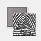 Abstract Triangle Detailed Pen and Ink Shapes  Magneet (Voorkant / Achterkant)