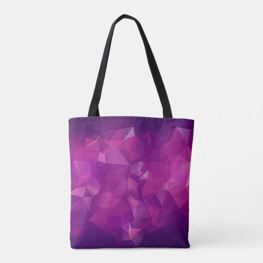 Abstract triangle violet texture backgroundbackgro tote bag (Achterkant)