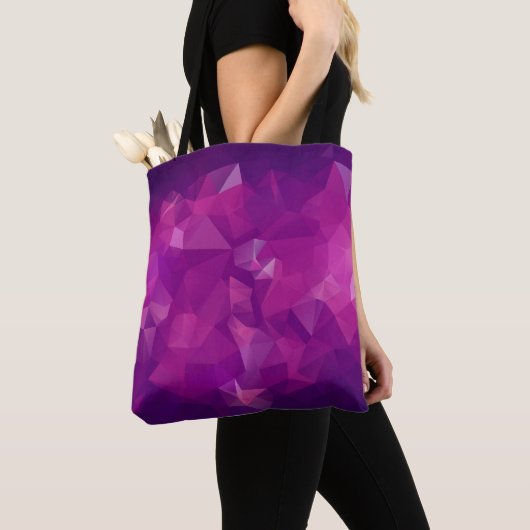 Abstract triangle violet texture backgroundbackgro tote bag (Dichtbij)