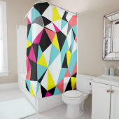 Abstract triangles geometrical pattern background douchegordijn (In situ)