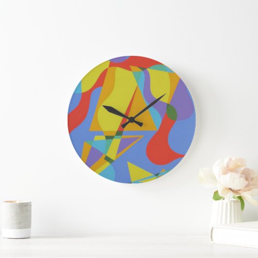Abstract Triangular Celebration Large Clock Grote Klok (Huis)