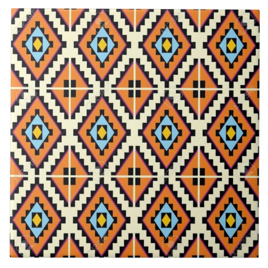 Abstract tribaal patroon tegeltje (Voorkant)