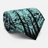 Abstract tribaal patroon Turquoise Green Black Stropdas (Opgerold)