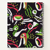 Abstract tribaal tribaal trillend patroon notitieboek (Achterkant)