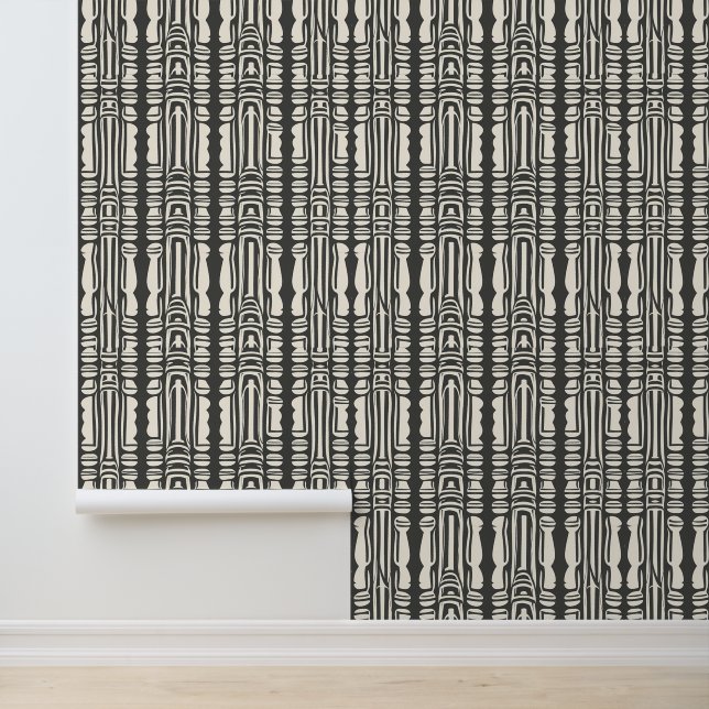 Abstract Tribal Geometric Pattern Design Behang (Applicatie)