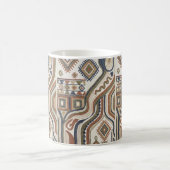 Abstract Tribal Geometrisch Borduurwerk Patroon Koffiemok (Center)