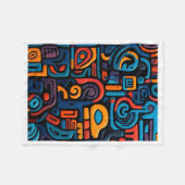 Abstract Tribal Kunst Deken (Voorkant (Horizontaal))