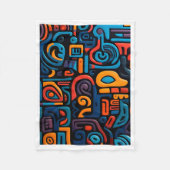 Abstract Tribal Kunst Deken (Voorkant)