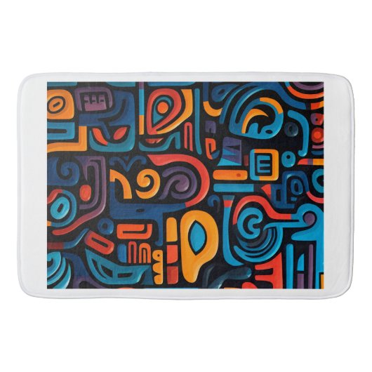 Abstract Tribal Kunst Deken Badmat (Voorkant)
