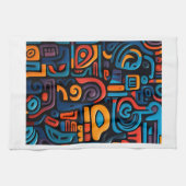 Abstract Tribal Kunst Deken Theedoek (Horizontaal)