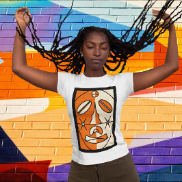 Abstract Tribale Gezichtskunst Grafisch T-shirt
