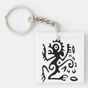 Abstract Tribale Kunst Sleutelhanger