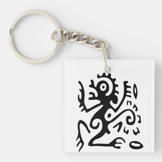 Abstract Tribale Kunst Sleutelhanger (voorkant)
