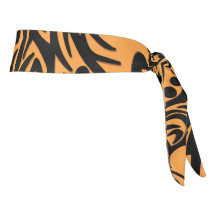 Abstract Tribale Wolf Oranje op Zwart