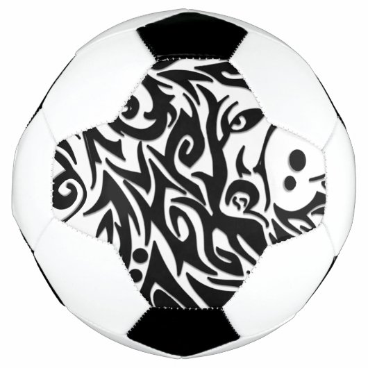 Abstract Tribale Wolf Voetbal (Voorkant)