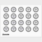 Abstract Tribale Zwart & Wit Bedankt Stickers (Vel)