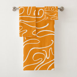 Abstract trillingspatroon bad handdoek