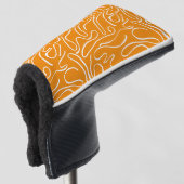 Abstract trillingspatroon golfheadcover (3/4 voorkant)
