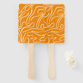 Abstract trillingspatroon handwaaier (Voorkant en achterkant)