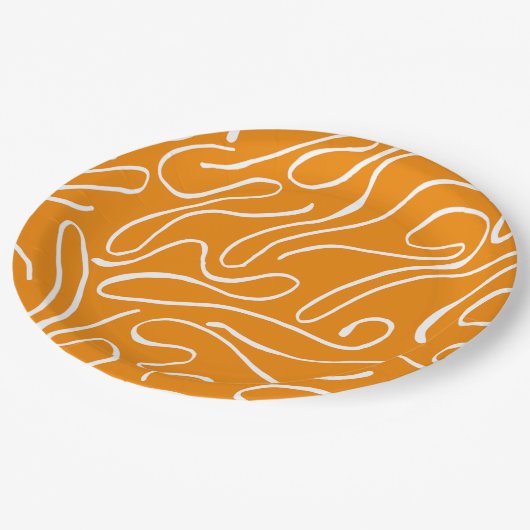 Abstract trillingspatroon papieren bordje (Gekanteld)