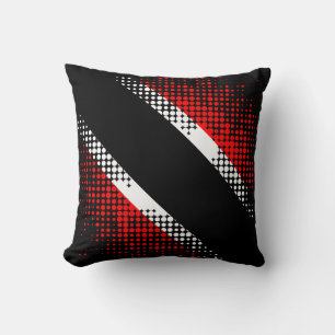 Abstract trinidad- en Tobago-dot-patroon op BLACK Kussen
