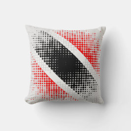 Abstract trinidad- en Tobago-puntenpatroon op GRAY Kussen