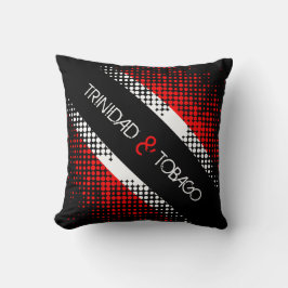 Abstract Trinidad & Tobago Stippenpatroon met teks Kussen