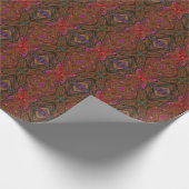 Abstract Trippy Oranje en magenta Butterfly Cadeaupapier (Hoek)