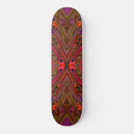 Abstract Trippy Oranje en magenta Butterfly Persoonlijk Skateboard