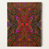 Abstract Trippy Oranje en magenta Butterfly Planner (Achterkant)