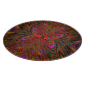Abstract Trippy Oranje en magenta Butterfly Snijplank (Hoek)