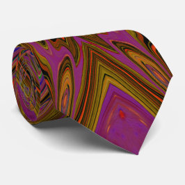 Abstract Trippy Oranje en magenta Butterfly Stropdas