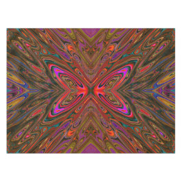 Abstract Trippy Oranje en magenta Butterfly Tafelkleed
