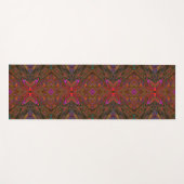 Abstract Trippy Oranje en magenta Butterfly Yogamat (Voorkant (horizontaal))